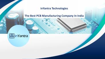 The Best PCB Manufacturing Company In India