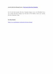 Laundry Brochure Design Service – Best Laundry Brochure Template