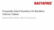 Bactafree Chlorine Tablets
