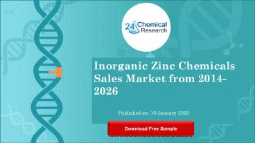 Inorganic zinc chemicals sales market from 2014 2026