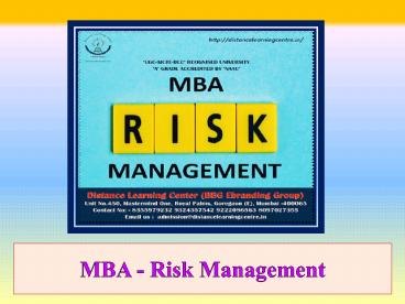 MBA - Risk Management