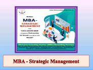MBA - Strategic Management