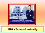 MBA - Business Leadership