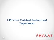 CPP - C++ Certified Professional Programmer