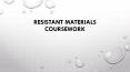 Resistant Materials Coursework PowerPoint PPT Presentation