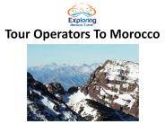 Tour Operators To Morocco