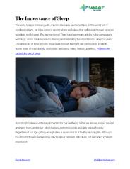The Importance of Sleep | Sanrai Shop