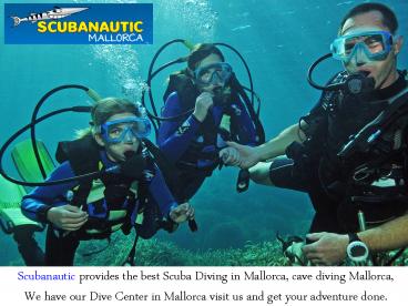 Scubanautic - Ofrece cursos de buceo en Mallorca