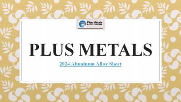2024 Aluminum Alloy Sheets