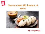 How to make idli sambar at home