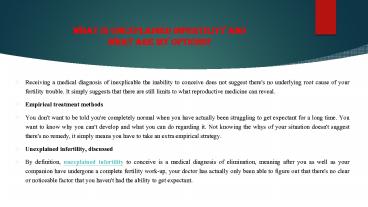 What Is Unexplained Infertility and What Are My Options?