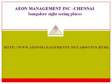 Aeon Management Inc Chennai 78