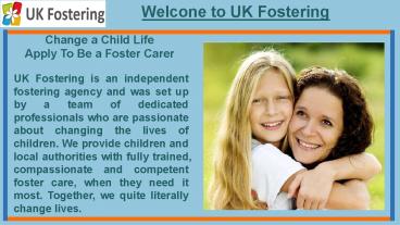 single and fostering- uk fostering
