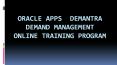 ORACLE Apps  Demantra Demand Management Online Training Program PowerPoint PPT Presentation