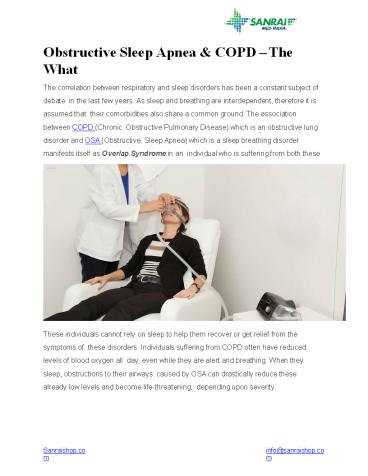 What is Obstructive sleep apnea & COPD?