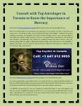 Consult with Top Astrologer in Toronto to Know the Importance of Mercury PowerPoint PPT Presentation
