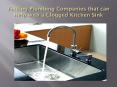Finding Plumbing Companies that can Help with a Clogged Kitchen Sink PowerPoint PPT Presentation