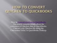 How to Convert Quicken to QuickBooks Online Service
