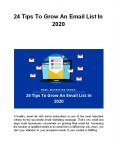 24 Tips To Grow An Email List In 2020 PowerPoint PPT Presentation