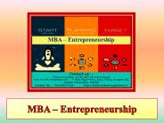 MBA – Entrepreneurship