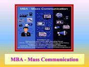 MBA - Mass Communication