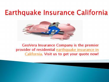 Earthquake Insurance California
