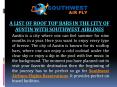 A List of Roof Top Bars in the City of Austin with Southwest Airlines PowerPoint PPT Presentation
