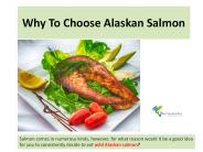 Why To Choose Alaskan Salmon?