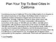 Plan Your Trip To Best Cities In California