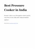 Best Pressure Cooker in India PowerPoint PPT Presentation