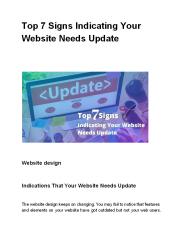 Top 7 Signs Indicating Your Website Needs Update