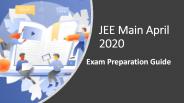 JEE Mains April 2020 Preparation Guide