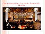 Best Restaurants with A View: Kips Bay Near New York University