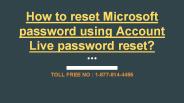 Account Live password reset