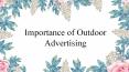 Importance of Outdoor Advertising PowerPoint PPT Presentation