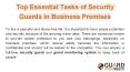Top Essential Tasks of Security Guards in Business Premises PowerPoint PPT Presentation