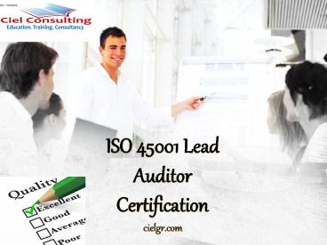 ISO 45001 Lead Auditor Certification