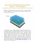 How To Find A Reliable Polycarbonate Sheet Supplier? - Tuflite Polymers PowerPoint PPT Presentation