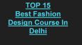 Fashion designcourse in delhi PowerPoint PPT Presentation