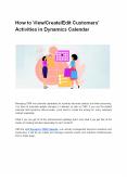 How to View/Create/Edit Customers’ Activities in Dynamics Calendar PowerPoint PPT Presentation