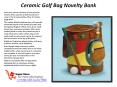 Ceramic Golf Bag Novelty Bank PowerPoint PPT Presentation