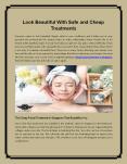 Look Beautiful With Safe And Cheap Facial Treatments in Singapore