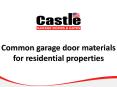 Common garage door materials for residential properties PowerPoint PPT Presentation