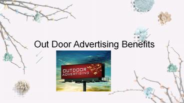 Out Door Advertising Benefits