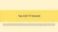 Top LED TV brands PowerPoint PPT Presentation