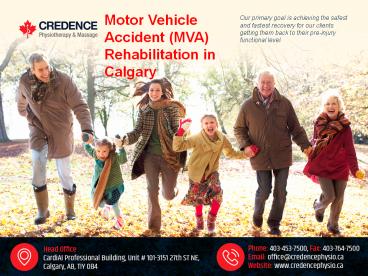 Motor Vehicle Accident (MVA) Rehabilitation in Calgary