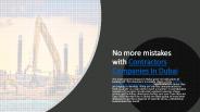 Contractors Companies In Dubai