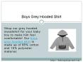 Boys Grey Hooded Shirt PowerPoint PPT Presentation