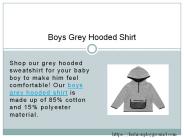 Boys Grey Hooded Shirt