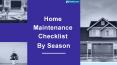 Seasonal Home Maintenance Checklist (1) PowerPoint PPT Presentation